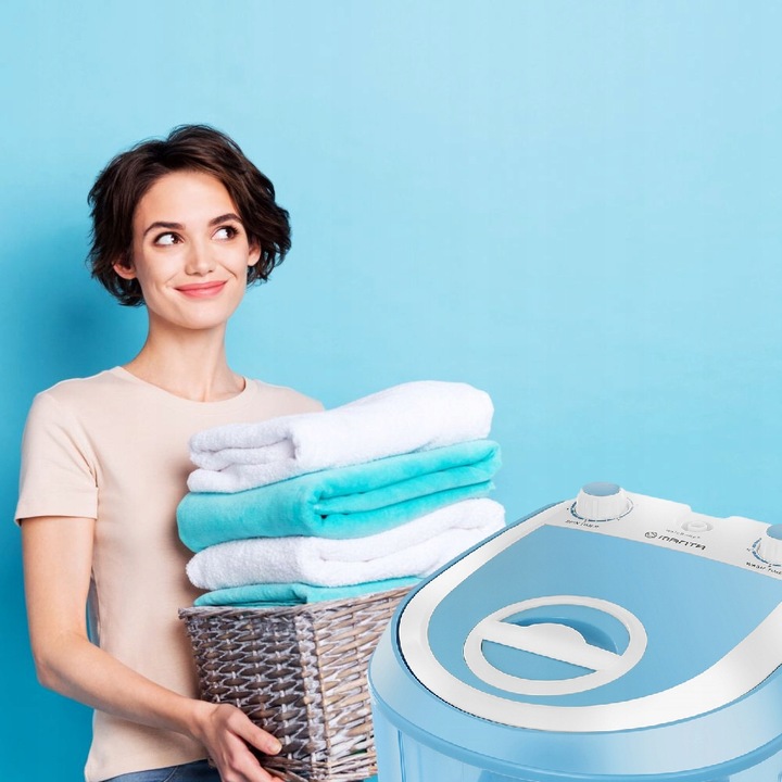 Pralka turystyczna WIRNIKOWA Z WIRÓWKĄ mini mała przenośna 3,8 kg MANTA