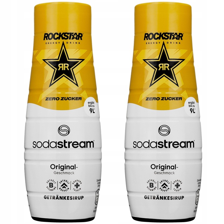 2x SYROP SODA STREAM ROCKSTAR ORIGINAL ZERO KONCENTRAT DO SATURATORA 440 ML