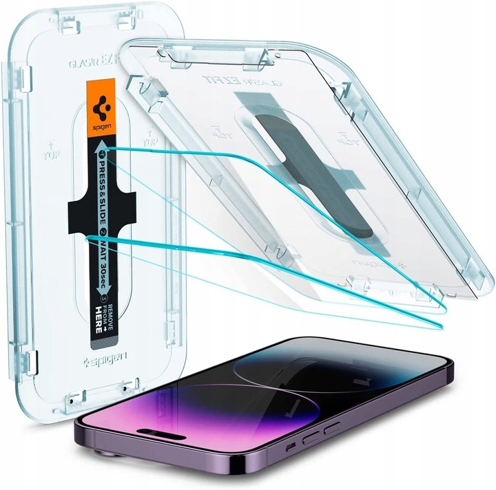 2x Szkło Hartowane SPIGEN EZ FIT do Apple iPhone 14 Pro Max Ramka Aplikator