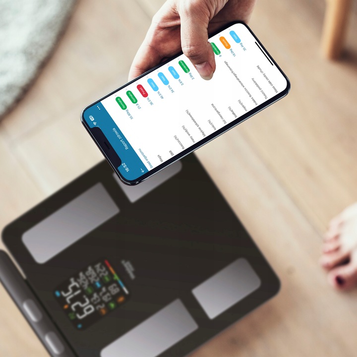 Waga Łazienkowa Analityczna 15 Parametrów Apple Health, Google Fit, IF2825A