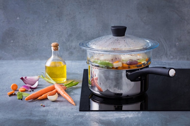 Sito szklane wkład do gotowania na parze Pyrex 2L