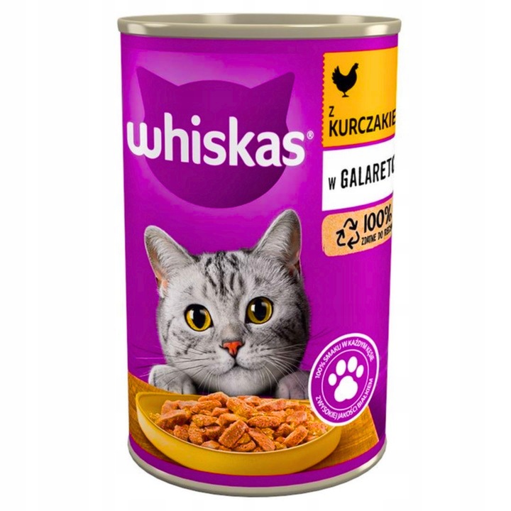 Whiskas Mix Smaków Mokra Karma Dla Kota Adult 24x400g Puszki 9,6kg