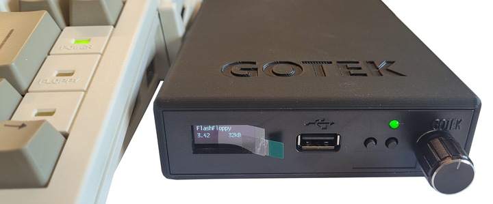 Emulator Stacji dyskietek Gotek w obudowie OLED Encoder Amiga wersja Czarna