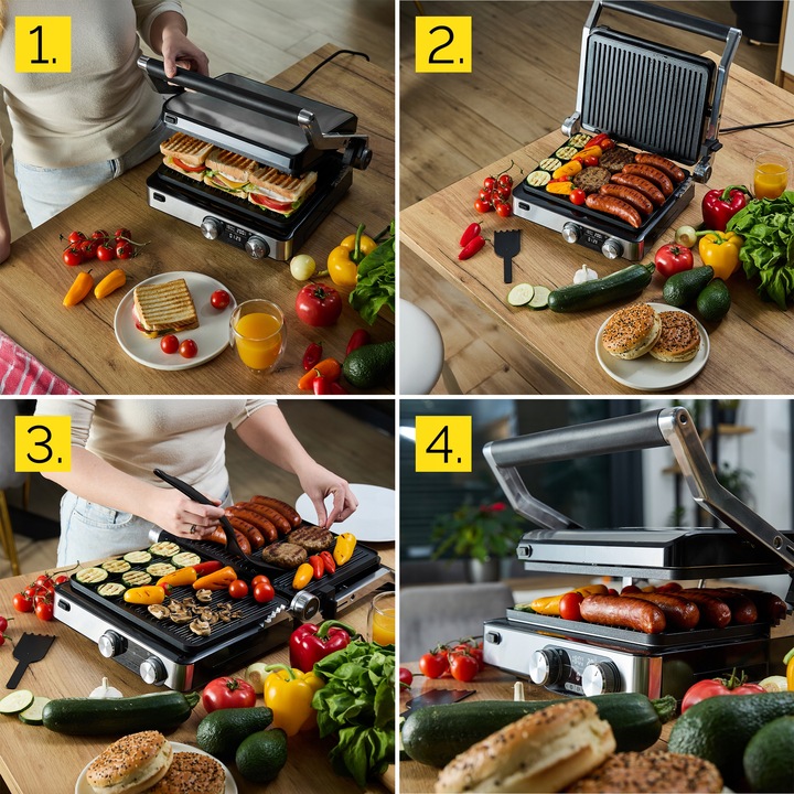 Grill elektryczny Kontaktowy Yoer 2000W +Programator czasu i Temperatury