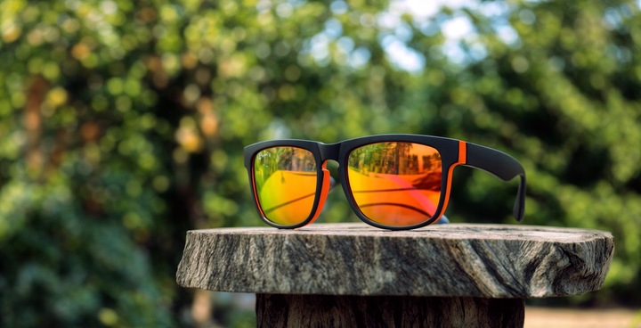 OKULARY PRZECIWSŁONECZNE Lustrzanki Polaryzacyjne Pomarańczowe + Etui UV400