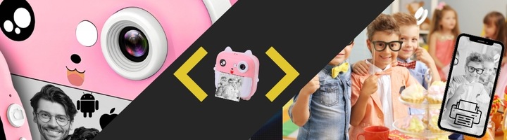 MINI DRUKARKA DRUKUŚ TERMICZNA APARAT NATYCHMIASTOWY DLA DZIECI i 11 ROLEK