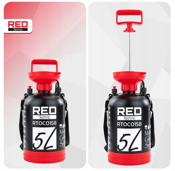 OPRYSKIWACZ CIŚNIENIOWY RĘCZNY 5L NA RAMIĘ OGRODOWY REGULOWANA DYSZA