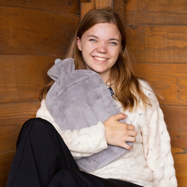 Duży termofor gumowy w pokrowcu Pasper XXL - 3500 ml - 8 godzin cieplnych