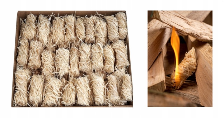 Podpałka Rozpałka Ekologiczna do Kominka Pieca Grila Eco Super Wydajna 2Kg