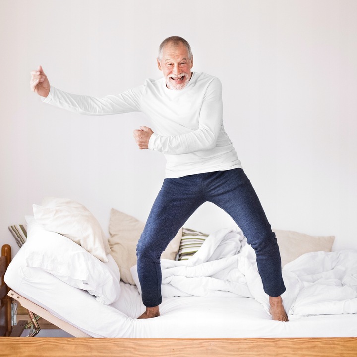 Podkoszulek męski z długim rękawem 100% bawełna BIAŁY bez ocieplenia