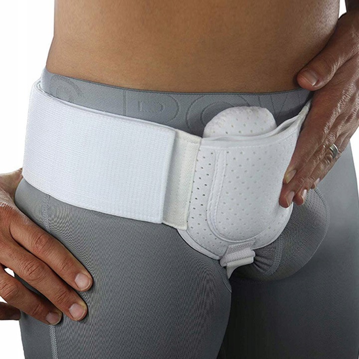 MEDYCZNY PAS PRZEPUKLINOWY PACHWINOWY DO LEWA I PRAWA STRONY 75-92 cm BIAŁY