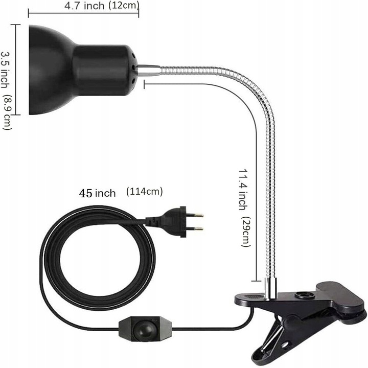 LAMPA GRZEWCZA DO AKWARIUM GADÓW ŻÓŁWIA WĘŻA Z 2 ŻARÓWKAMI UVA UVB 25