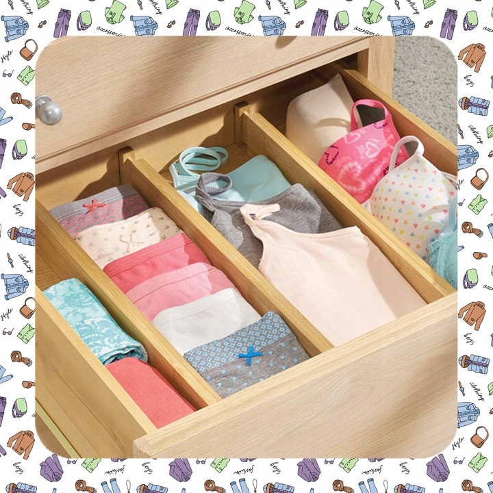 4x ORGANIZER DO SZUFLADY SZUFLAD PRZEGRÓDKA SEPARATOR PRZEGRODY