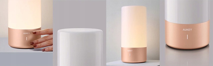 AUKEY LT-T6 Rose Gold LAMPKA NOCNA STOŁOWA RGB LED DOTYKOWA