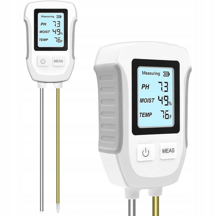 Miernik pH gleby 3w1 tester wilgotności ziemi i podłoża dokładny