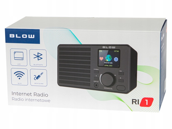RADIO INTERNETOWE KUCHENNE SIECIOWE FM BLUETOOTH WIFI LCD RDS ALARM