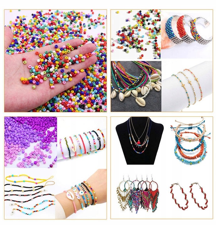 Zestaw do Robienia Tworzenia Bransoletek Koraliki Literki Akcesoria 4200 el