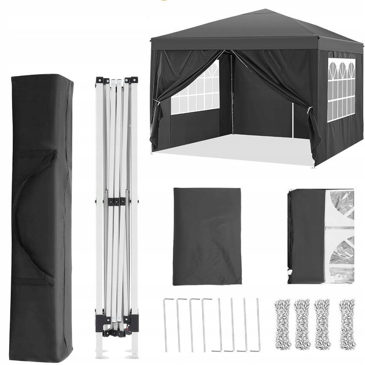 PAWILON OGRODOWY AUTOMATYCZNY NAMIOT HANDLOWY 3x3 m EKSPRESOWY 4