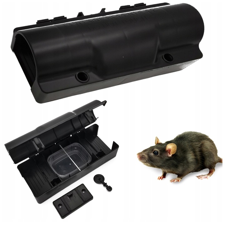 Karmnik deratyzacyjny TUNEL na szczury i myszy + ADAPTER DO ŚCIANY 4