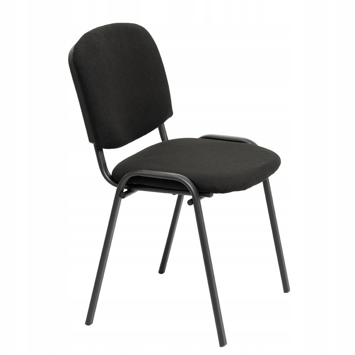 KRZESŁO KONFERENCYJNE BIUROWE ISO BLACK GRUBY PROFIL TAPICEROWANE Z