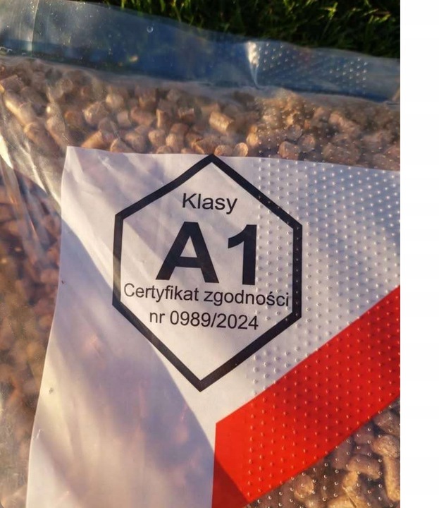 Pellet pelet drzewnySOSNOWY 6mm Certyfikat A1 worek 15kg 16,5MJ/kg Super!
