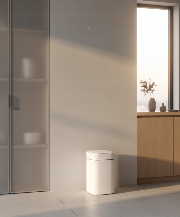 Łazienkowy kosz na śmieci czujnik ruchu bezdotykowy 15L