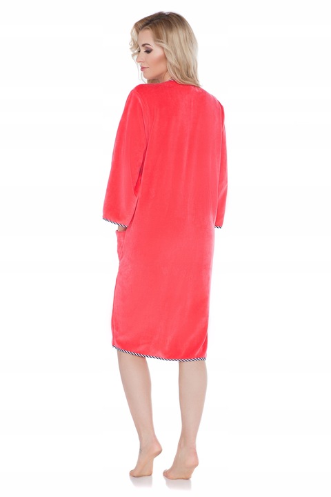 SZLAFROK DAMSKI WELUROWY KORAL