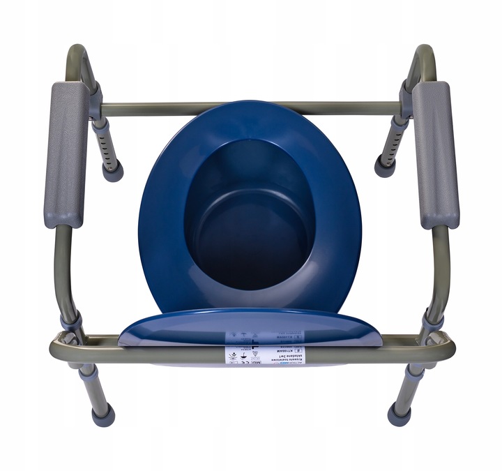 KRZESŁO TOALETOWE TOALETA WC DLA SENIORA SKŁADANE 3w1 PRZENOŚNE MOCNE MED