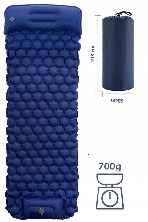 MATA KARIMATA 3D MATERAC SAMOPOMPUJĄCY POMPKA PODUSZKA 198x60x8cm