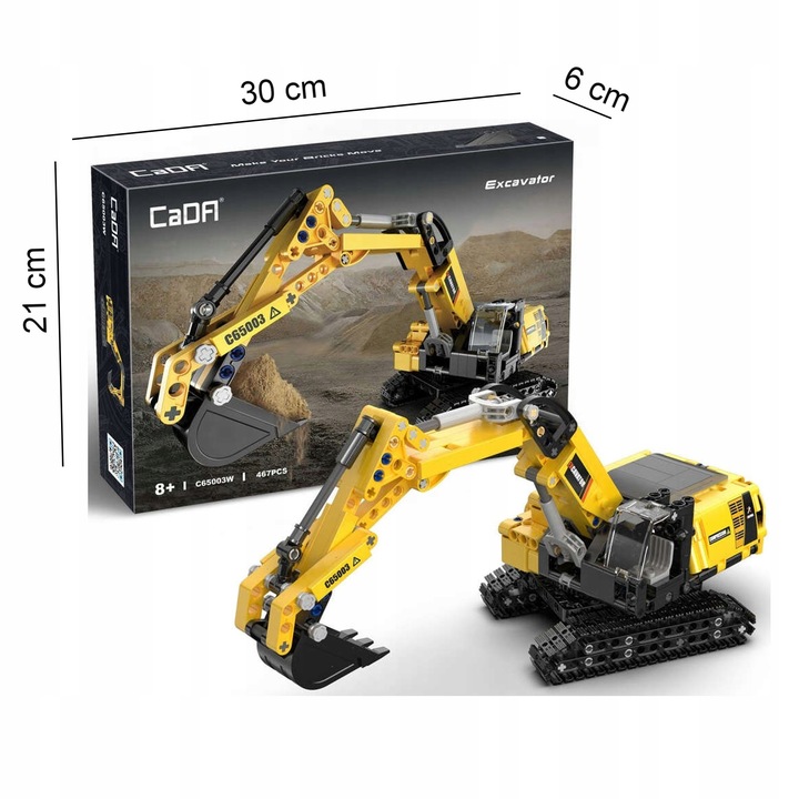 KLOCKI KONSTRUKCYJNE POJAZD BUDOWLANY KOPARKA 467