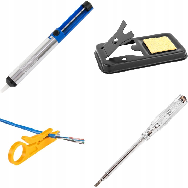 LUTOWNICA PRECYZYJNA KOLBOWA S801A 80W Z REGULACJĄ TEMPERATURY ZESTAW