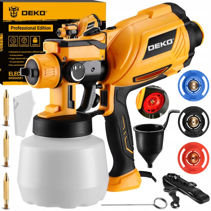 PISTOLET MALARSKI AGREGAT DO MALOWANIA ŚCIAN 3DYSZE 80 DIN ZESTAW XXL