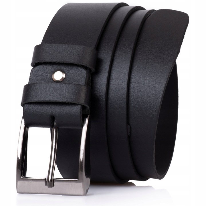 SEPHER Pasek skórzany AUTHENTIC męski CZARNY jeans