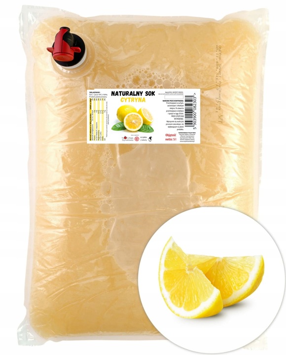 SOK Z CYTRYNY 100% CYTRYN TŁOCZONY CYTRYNOWY NFC 5
