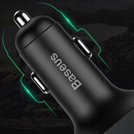 Baseus Transmiter FM Bluetooth, USB-A, ładowarka