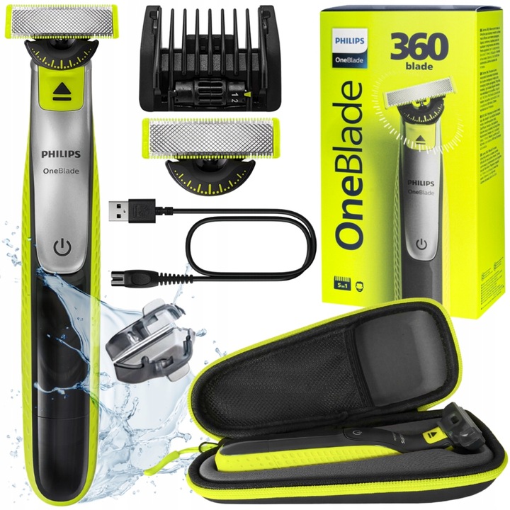 GOLARKA TRYMER DO ZAROSTU BRODY MASZYNKA PHILIPS ONEBLADE 360 NASADKA