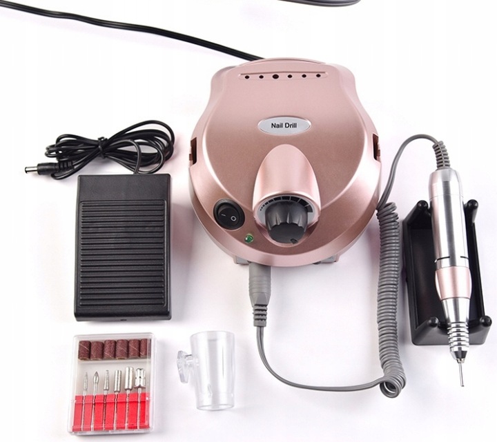 Profesjonalna Frezarka Do Paznokci Manicure Pedicure 65W + Zestaw Frezów