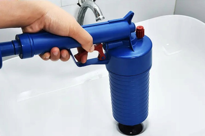 Przepychacz wc udrażniacz rur zlewu pistolet do przepychania toalet kret