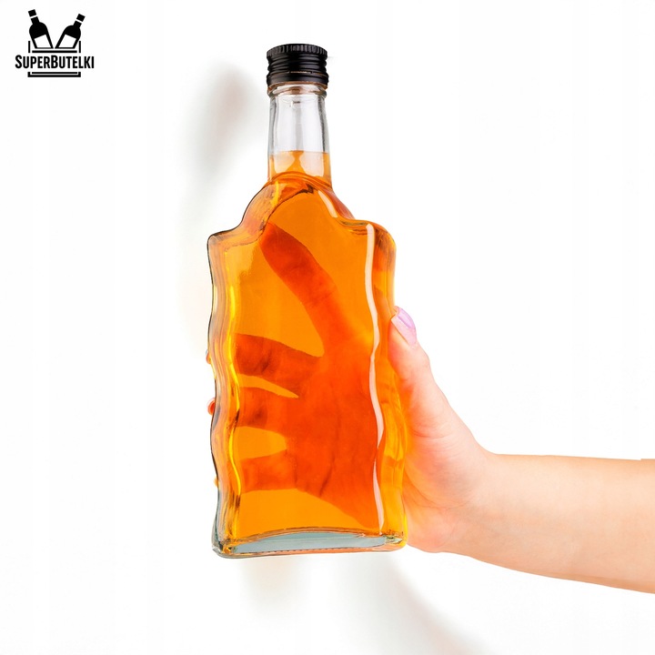 5x BUTELKA SZKLANA na NALEWKI WINO SOK LIKIERY BIMBER FALA 500 ml 0,5 L