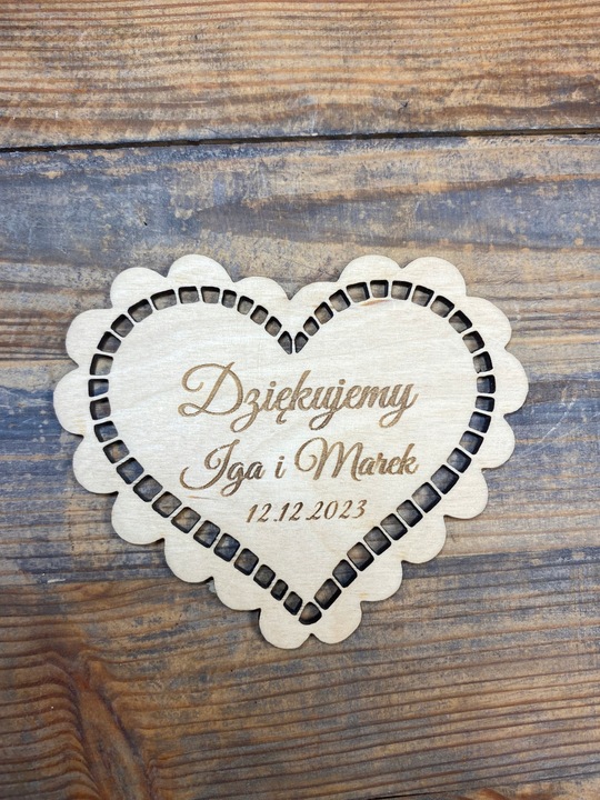 SKRZYNKA DREWNIANA PODZIĘKOWANIE DLA GOŚCI WESELNYCH RODZICÓW CHRZESTNYCH