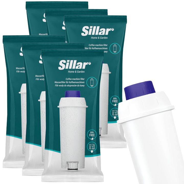 6x filtr do ekspresu Delonghi Dinamica Plus Magnifica - wkłady Sillar