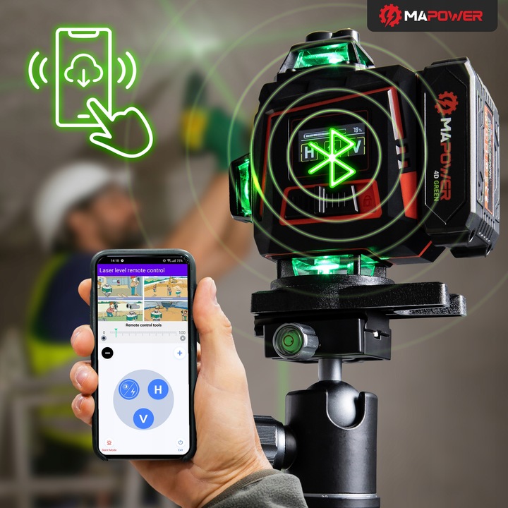 LASER KRZYŻOWY POZIOMICA LASEROWA 360 PŁASZCZYZNOWA LASER ZIELONY +