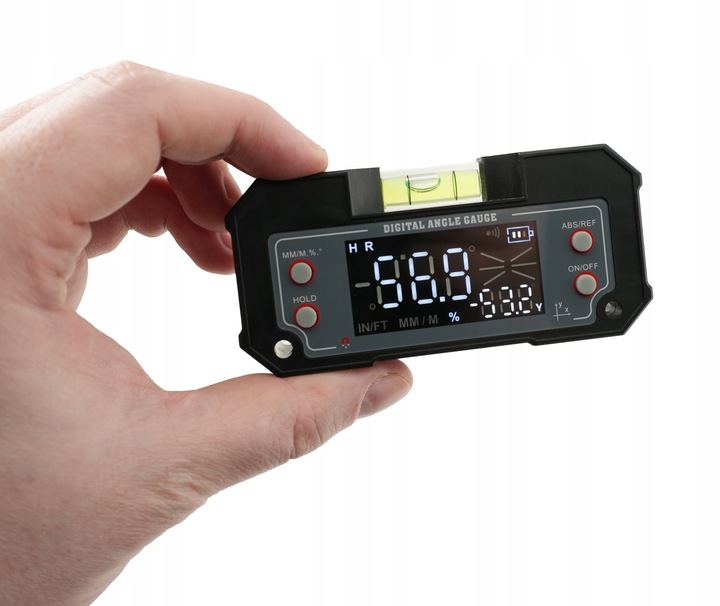 POZIOMNICA ELEKTRONICZNA CYFROWA 4x90° MAGNETYCZNA Z KĄTOMIERZEM