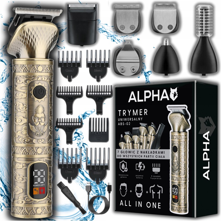 Maszynka Do Strzyżenia Włosów, Brody 7W1 - Trymer Do Nosa + Golarka