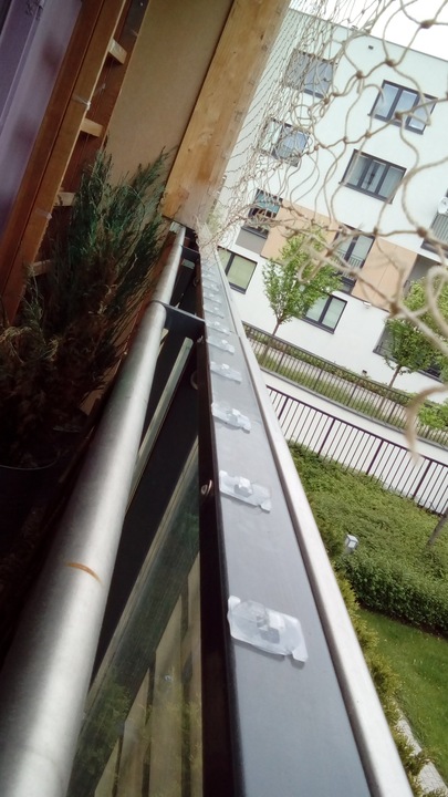 ZESTAW SIATKA NA BALKON DLA KOTA GOŁĘBIE 6x2m, OCZKO 50mm, BEZ WIERCENIA