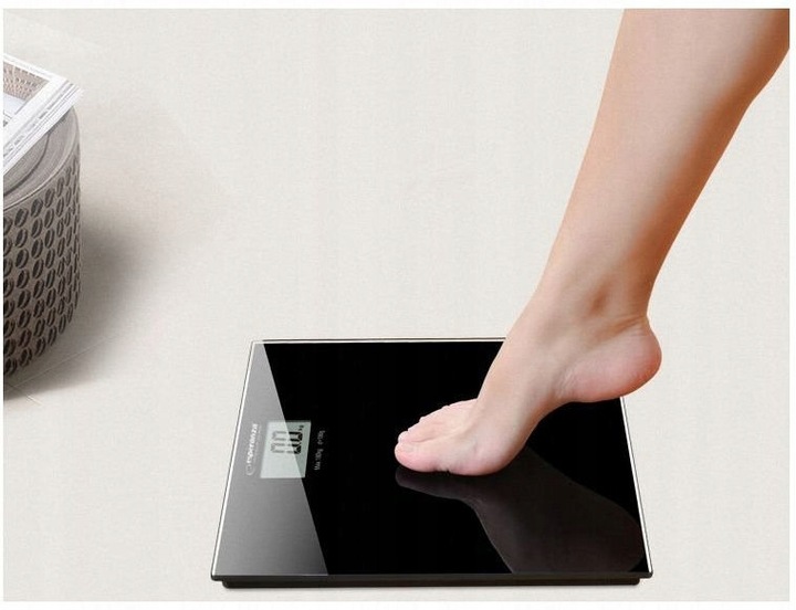 Elektoniczna WAGA ŁAZIENKOWA SZKŁO Slim 6mm LCD XL