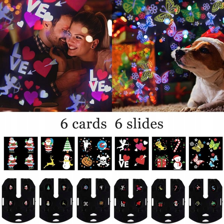 Projektor Laserowy Pilot Świąteczny LED 16 wzoró