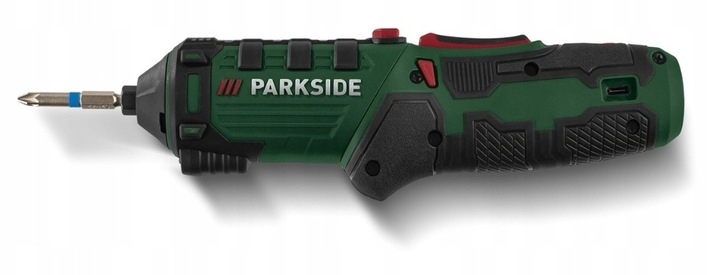 PARKSIDE PSSA 4 B2 Wkrętarka 4V obrotowa rękojeść 10Nm 26 bitów ZESTAW