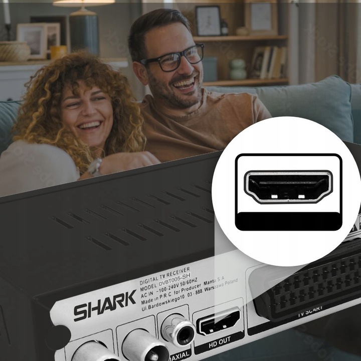 TUNER DEKODER DVBT2 TV NAZIEMNEJ DVB-T2/C HEVC H.265 FHD PILOT HDMI