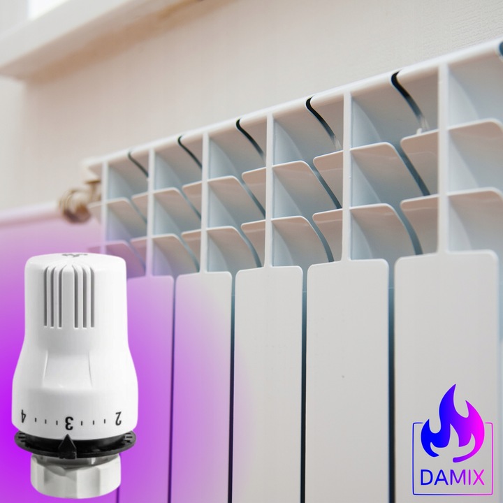 GŁOWICA TERMOSTATYCZNA TERMOSTAT GRZEJNIKA POKRĘTŁO REGULATOR TEMPERATURY